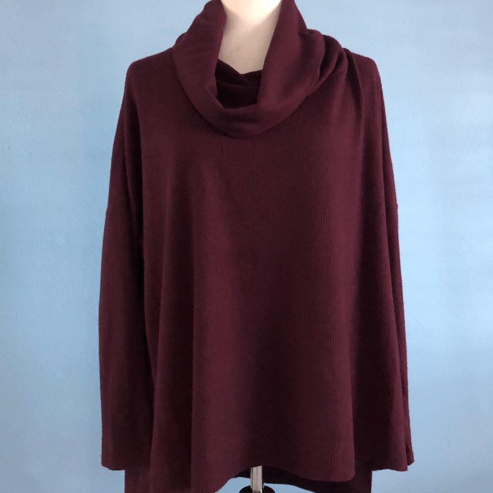 Plum Purple Cowl Neck Sweater - Super Stylish - Size Medium - ady P Brand